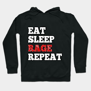 Eat Sleep Rage Repeat for RPG Roleplaying Gamers Hoodie